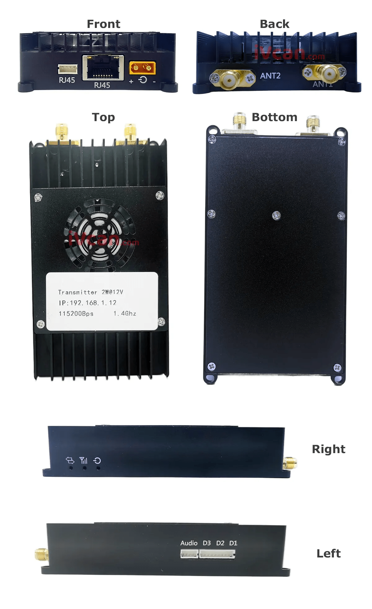 无人机视距非视距超视距空对地15公里30公里80公里150公里远距离无线图传接收器传输收发器