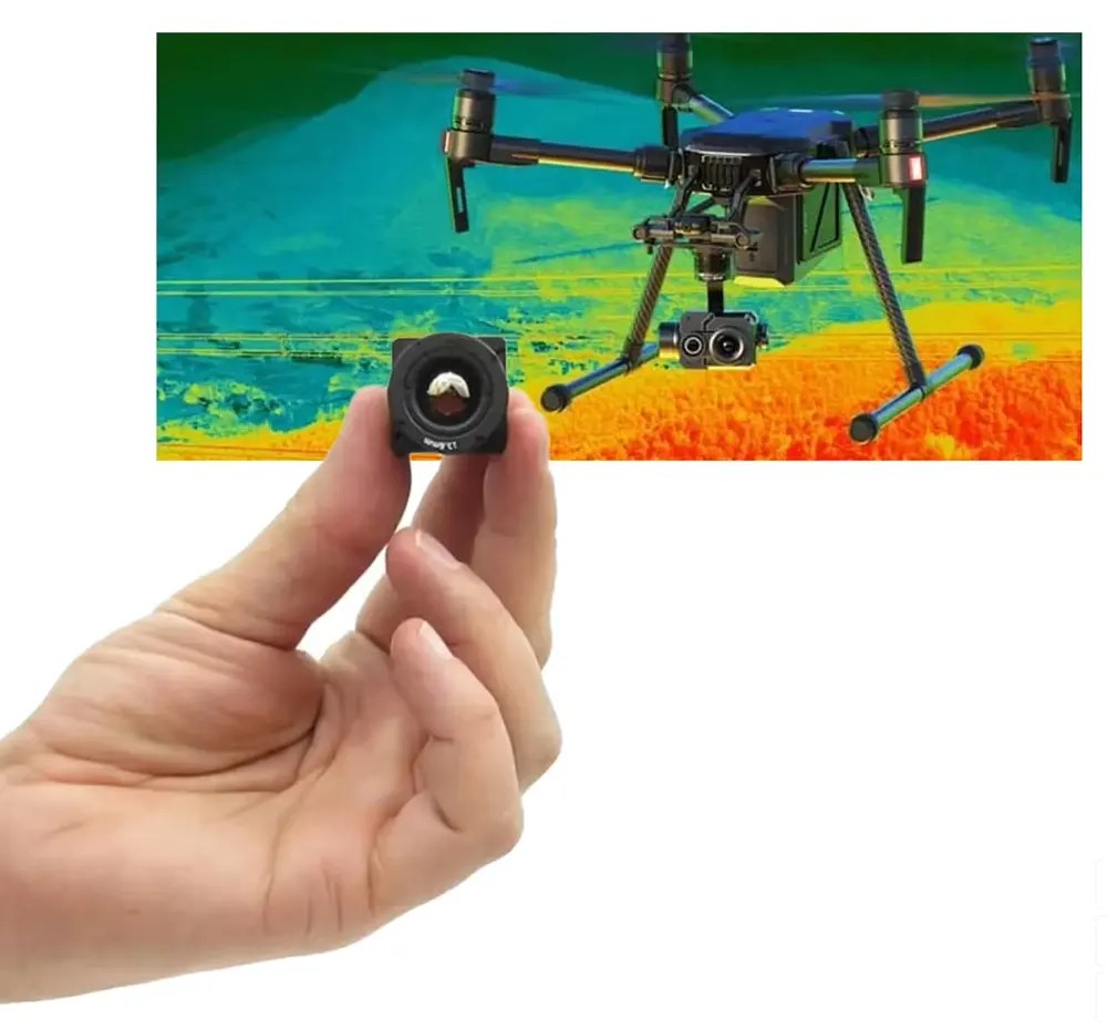 Миниатюрный легкий дрон с FPV-тепловизионной камерой и видом на тепловизор