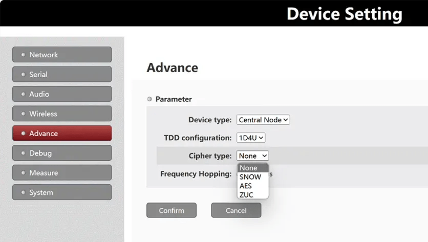 Поддержка алгоритма шифрования AES SNOW ZUC