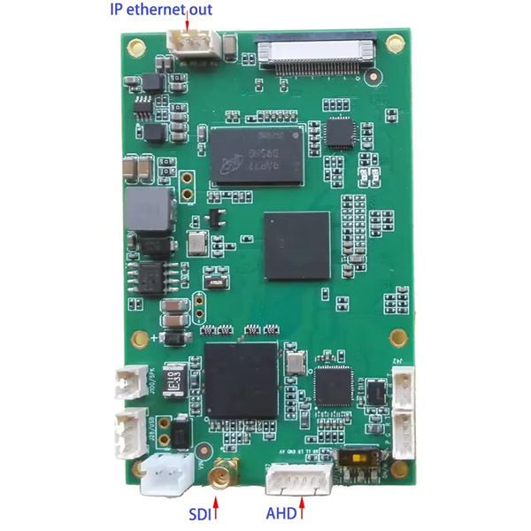 SDI + AHD + CVBS video input to IP Ethernet stream RTSP UDP converter board